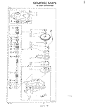 GEARCASE Diagram and Parts List for LA5430XPW0  Whirlpool Washer