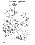 COOKTOP AND MANIFOLD, LIT/OPTIONAL Diagram and Parts List for SF0100ERW8  Whirlpool Range