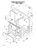 FRAME AND TANK Diagram and Parts List for KUDF230BWH0  KitchenAid Dishwasher