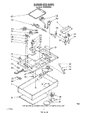 BURNER BOX Diagram and Parts List for SC8536ERW0  Whirlpool Cooktop