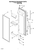 REFRIGERATOR DOOR PARTS Diagram and Parts List for 5ED2FHKXRL03  Whirlpool Refrigerator