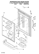 Part Location Diagram of WPW10351081 Whirlpool Door Bin
