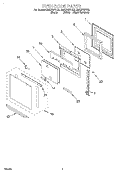 OVEN DOOR Diagram and Parts List for GMC275PDS2  Whirlpool Microwave Oven Combo