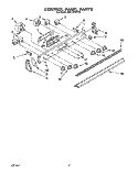 CONTROL PANEL Diagram and Parts List for RS313PXYH0  Whirlpool Range