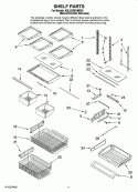 SHELF PARTS Diagram and Parts List for KBLS20EVMS00  KitchenAid Refrigerator