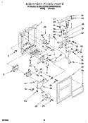 DISPENSER FRONT Diagram and Parts List for 4ED25DQXBW00  Whirlpool Refrigerator
