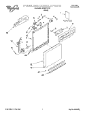 FRAME & CONSOLE, LITERATURE Diagram and Parts List for DP920PFGY4  Whirlpool Dishwasher