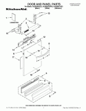 DOOR AND PANEL PARTS Diagram and Parts List for KUDE60FXBL3  KitchenAid Dishwasher