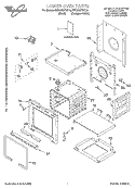 LOWER OVEN, LITERATURE Diagram and Parts List for RBD305PDQ10  Whirlpool Wall Oven