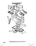 VENTILATION Diagram and Parts List for MHE10VW0  Roper Microwave