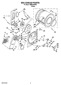 BULKHEAD PARTS, OPTIONAL PARTS (NOT INCLUDED) Diagram and Parts List for YRED4300TQ0  Roper Dryer