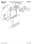 FRAME AND CONSOLE Diagram and Parts List for DU840CWDQ5  Whirlpool Dishwasher