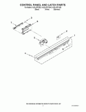 CONTROL PANEL AND LATCH PARTS Diagram and Parts List for KUDL15FXBL0  KitchenAid Dishwasher