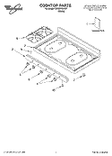 COOKTOP PARTS Diagram and Parts List for SF302BSKW1  Whirlpool Range