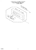 CONTROL PANEL, LITERATURE Diagram and Parts List for KEBI276DWH1  KitchenAid Wall Oven