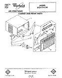 CABINET AND FRONT Diagram and Parts List for ACR124XR0  Whirlpool Air Conditioner