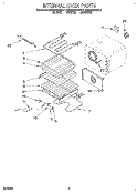 INTERNAL OVEN Diagram and Parts List for KEDH207BAL1  KitchenAid Range