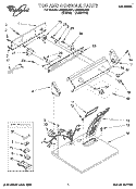 TOP AND CONSOLE, LIT/OPTIONAL Diagram and Parts List for LGR5644AN1  Whirlpool Dryer