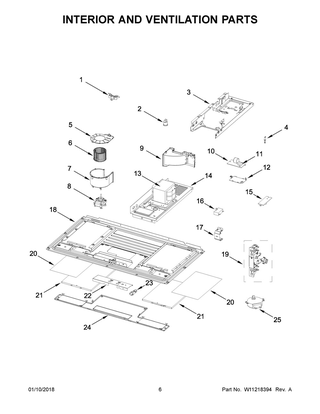 Interior And Ventilation Parts Diagram and Parts List for YWML55011HB0  Whirlpool Microwave