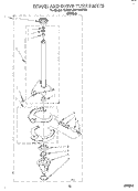 BRAKE AND DRIVE TUBE Diagram and Parts List for KAWL517BWH0  KitchenAid Washer