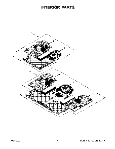Interior Parts Diagram and Parts List for KCIG550JBL01  KitchenAid Cooktop