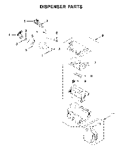 Dispenser parts Diagram and Parts List for 7MWFW6622HW1  Whirlpool Washer