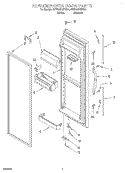 REFRIGERATOR DOOR Diagram and Parts List for 4YED25DQFW01  Whirlpool Refrigerator