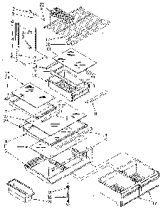 Shelf Diagram and Parts List for ET18GKXSN07  Whirlpool Refrigerator