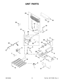 07 - Unit Parts Diagram and Parts List for KRMF536RPS01  Whirlpool Refrigerator