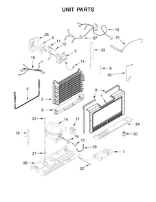 Unit Parts Diagram and Parts List for WZF34X16DW01  Whirlpool Freezer