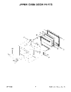 Upper Oven Door Parts Diagram and Parts List for KODE507EBS20  KitchenAid Wall Oven