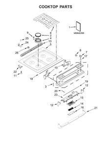 Cooktop Parts Diagram and Parts List for WEG760H0DH0  Whirlpool Range