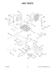 11 - Unit Parts Diagram and Parts List for WRS315SDHZ19  Whirlpool Refrigerator