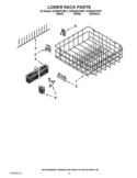 LOWER RACK PARTS Diagram and Parts List for KUDS30CXSS7  KitchenAid Dishwasher