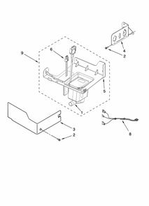 Pump Parts Diagram and Parts List for 10689583702  Kenmore Ice Maker
