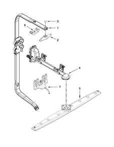 Upper Wash And Rinse Parts Diagram and Parts List for KDFE204EWH1  KitchenAid Dishwasher