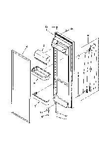 Refrigerator door Diagram and Parts List for 10658982801  Kenmore Refrigerator