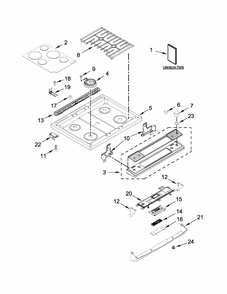 Cooktop Parts Diagram and Parts List for IGL730CS0  Whirlpool Range