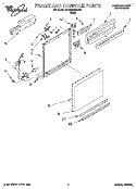 FRAME AND CONSOLE Diagram and Parts List for DU920QWDB3  Whirlpool Dishwasher