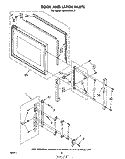 DOOR AND LATCH Diagram and Parts List for MW8450XL0  Whirlpool Microwave