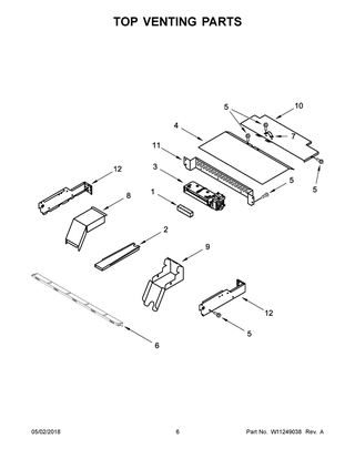 Top Venting Parts Diagram and Parts List for WOS11EM4EB01  Whirlpool Wall Oven