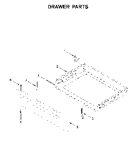 Drawer parts Diagram and Parts List for WFC150M0JW0  Whirlpool Range