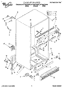 CABINET Diagram and Parts List for 8ET18NKXAG02  Whirlpool Refrigerator