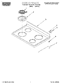 COOKTOP Diagram and Parts List for FEP330EN0  Roper Range