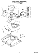 MACHINE BASE PARTS Diagram and Parts List for MGT3800TW1  Maytag Washer Dryer Combo
