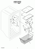 LINER PARTS Diagram and Parts List for EV181NZRQ05  Whirlpool Freezer