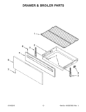 DRAWER & BROILER PARTS Diagram and Parts List for WFG510S0AS1  Whirlpool Range