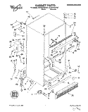 CABINET Diagram and Parts List for 3ET22DKXDN01  Whirlpool Refrigerator
