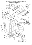 CONTROLS AND REAR PANEL Diagram and Parts List for LLR8245DQ0  Whirlpool Washer
