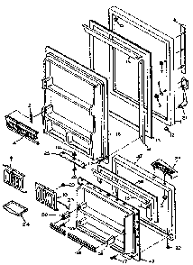 Door Parts Diagram and Parts List for 106W14F  Kenmore Refrigerator